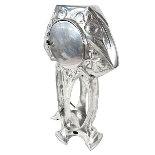 ART NOUVEAU PEWTER CLOCK BY FRIEDRICH ADLER FOR OSIRIS - ADDITIONAL PHOTO 6