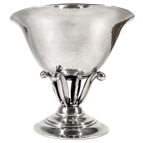GEORG JENSEN STERLING SILVER BOWL MODEL 17A BY JOHAN ROHDE - ADDITIONAL PHOTO 1