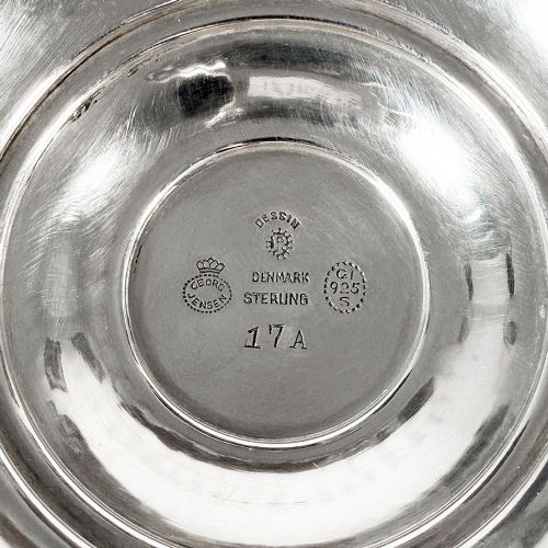 GEORG JENSEN STERLING SILVER BOWL MODEL 17A BY JOHAN ROHDE - ADDITIONAL PHOTO 3