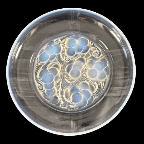 MARIENTHAL ART DECO OPALESCENT GLASS PLATE BY R LALIQUE - ADDITIONAL PHOTO 1