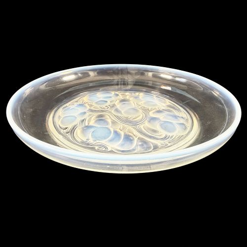 MARIENTHAL ART DECO OPALESCENT GLASS PLATE BY R LALIQUE - ADDITIONAL PHOTO 2