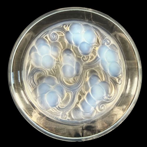 MARIENTHAL ART DECO OPALESCENT GLASS PLATE BY R LALIQUE - ADDITIONAL PHOTO 4