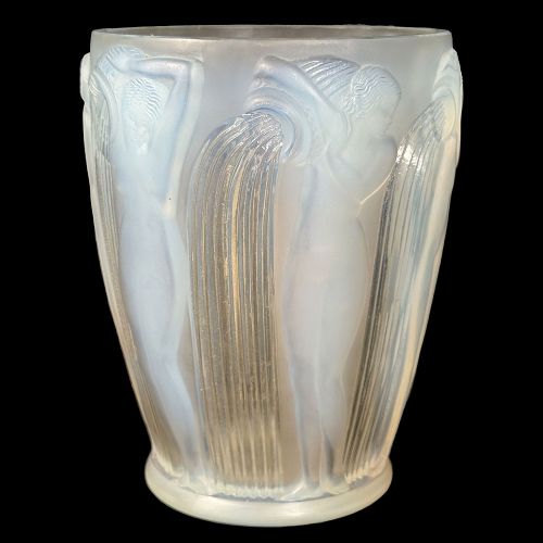 DANAIDES ART DECO OPALESCENT GLASS VASE WITH WATER CARRIERS BY R LALIQUE - ADDITIONAL PHOTO 2