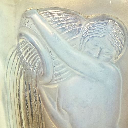 DANAIDES ART DECO OPALESCENT GLASS VASE WITH WATER CARRIERS BY R LALIQUE - ADDITIONAL PHOTO 4