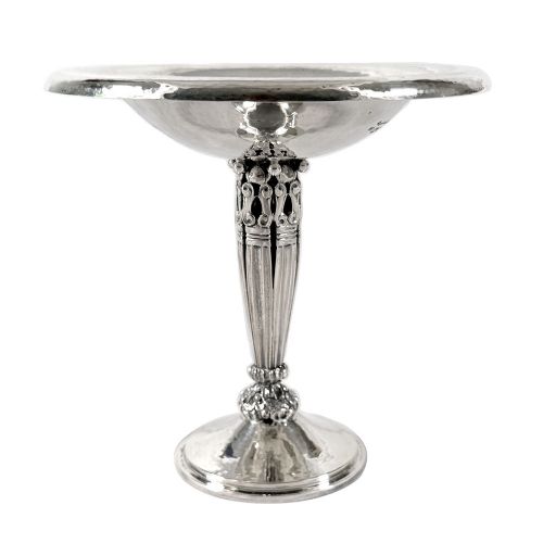 ART DECO SMALL SILVER TAZZA BY CHARLES BOYTON