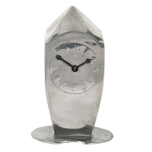 ARTS CRAFTS RARE TUDRIC PEWTER 0254 CLOCK BY ARCHIBALD KNOX FOR LIBERTY CO