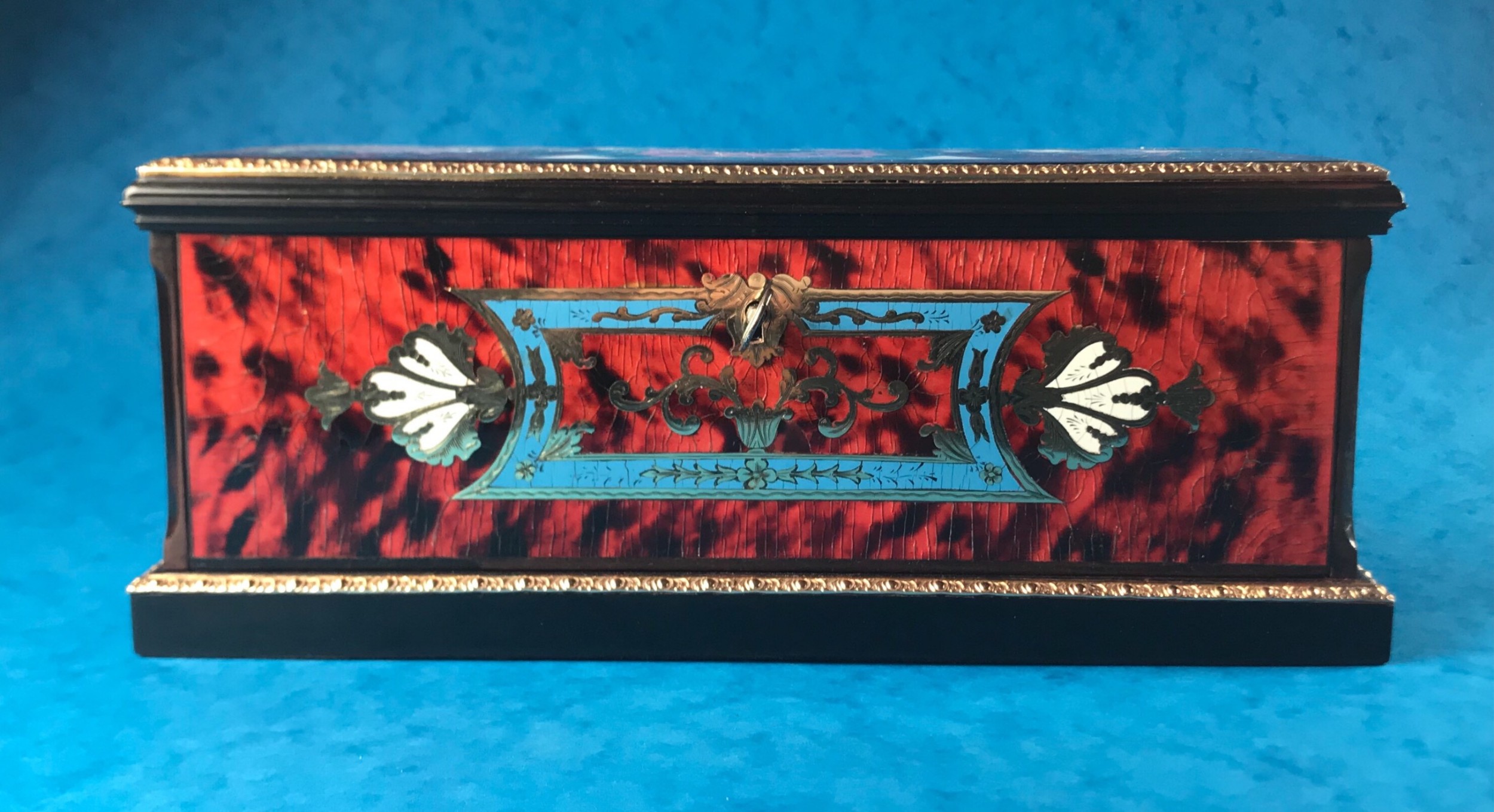 19th Century 1870 French Red Tortoiseshell Glove Box 620649