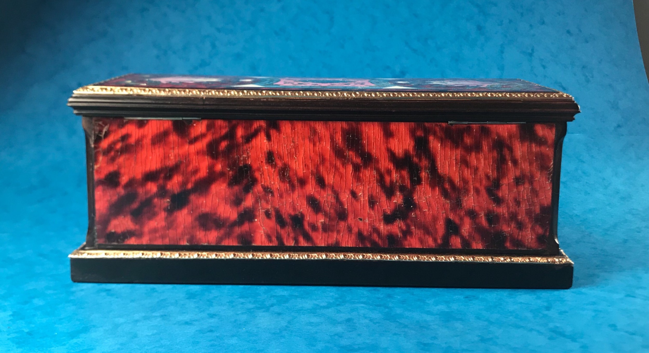 19th Century 1870 French Red Tortoiseshell Glove Box 620649