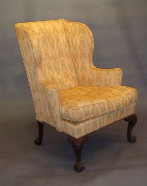 Chippendale Period Mahogany Wing Chair