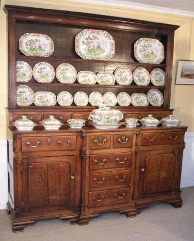 Oak Dresser and Rack