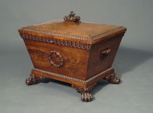 Regency Mahogany Sarcophagus Wine Cooler