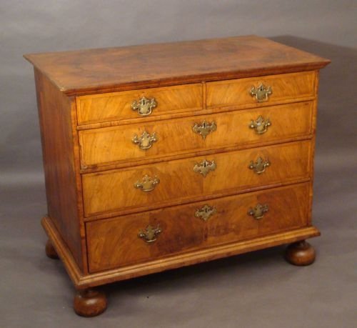 William & Mary Veneered Walnut Chest of Drawers