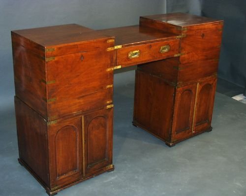 Rare Campaign Pedestal Sideboard