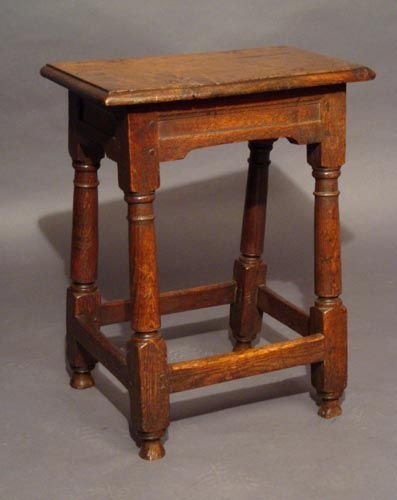 Seventeenth Century Oak Joint Stool