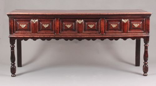 William and Mary Moulded Front Dresser