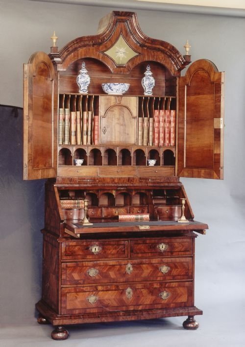 Mirror Door Bureau Bookcase