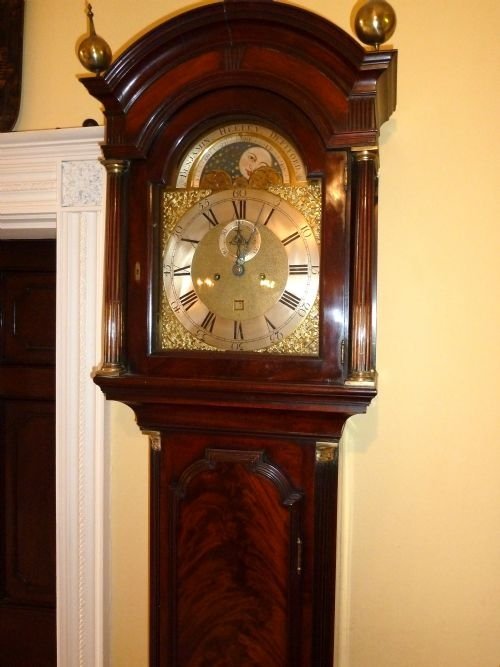 fig 1. Mahogany longcase clock