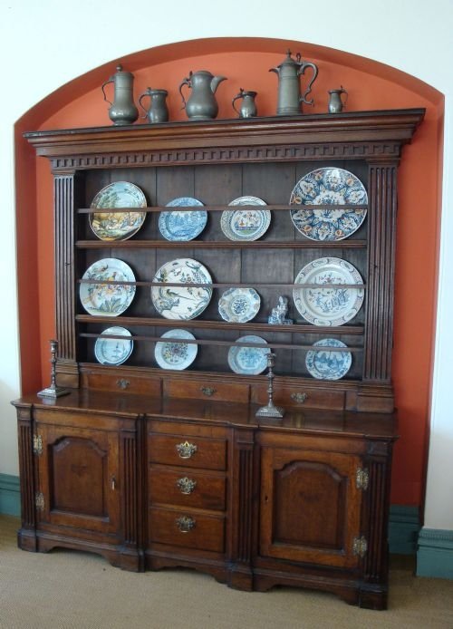 Oak Dresser and Rack