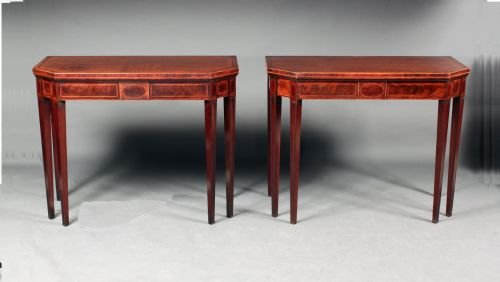 A Pair of Mahogany Tea Table