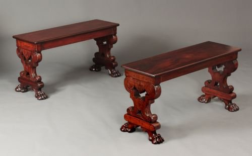 Pair of Hall Benches