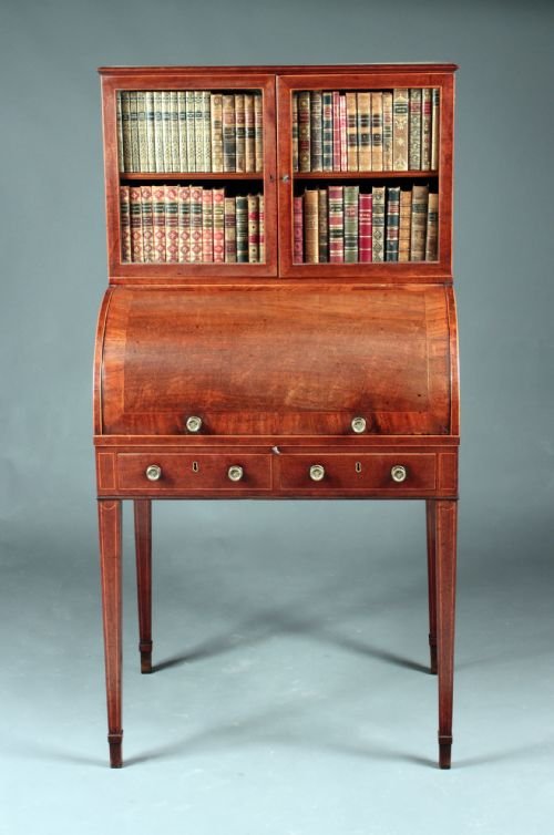 Antique George III Cylinder Bookcase