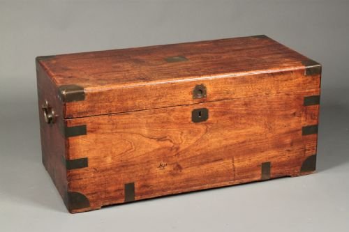 Antique Camphor Trunk with Ah Foo Makers Label