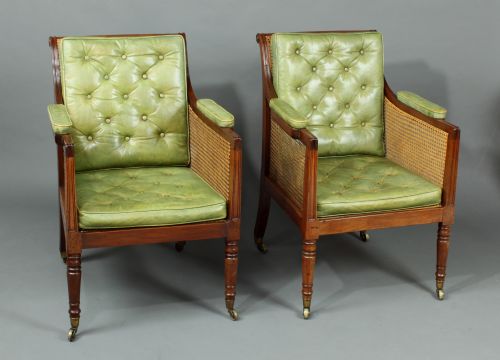 Antique Pair of Bergere Chairs