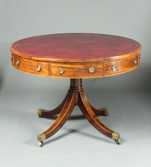 Antique Rosewood Drum Table