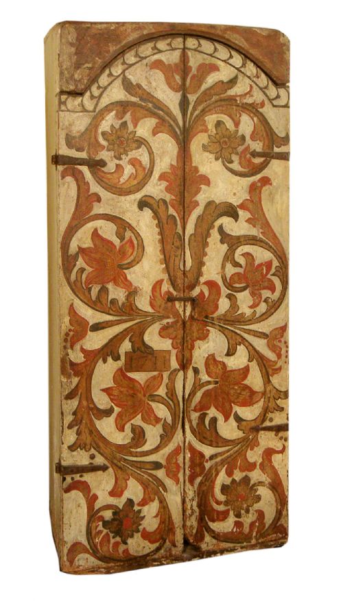 Antique Primitive Painted Cupboard