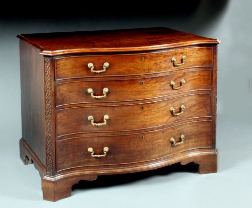 Antique Chippendale Serpentine Chest
