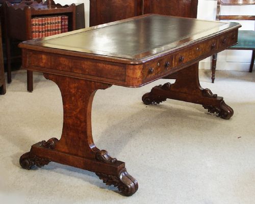 Antique Figured Oak Writing Table
