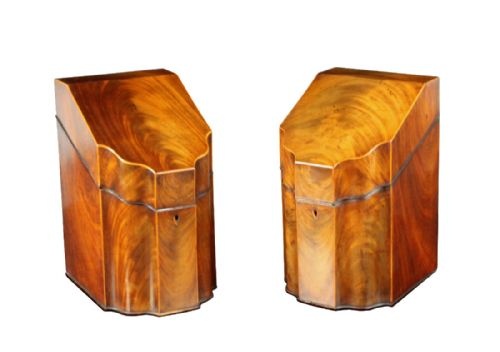 Pair of Antique Knife Boxes