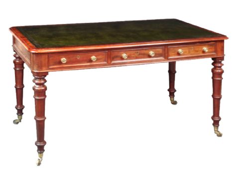 Mahogany Writing Table by Kendell of Leeds
