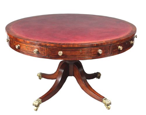 Regency Mahogany Drum Table