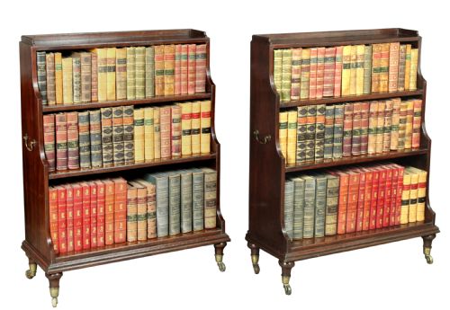 Pair of Georgian Waterfall Bookcases