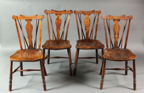 4 Antique Country Chiars