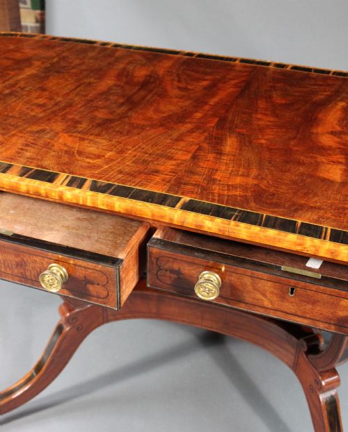 REGENCY SET OF A PAIR OF CARD TABLES WITH A MATCHING SOFA TABLE - ADDITIONAL PHOTO 15
