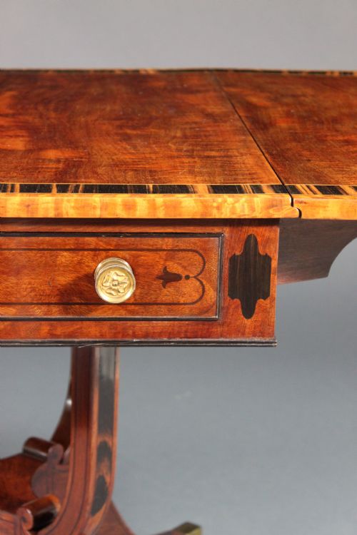 REGENCY SET OF A PAIR OF CARD TABLES WITH A MATCHING SOFA TABLE - ADDITIONAL PHOTO 16