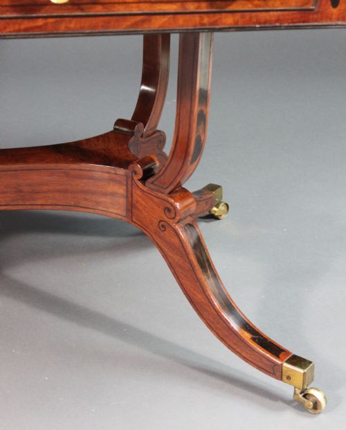 REGENCY SET OF A PAIR OF CARD TABLES WITH A MATCHING SOFA TABLE - ADDITIONAL PHOTO 17