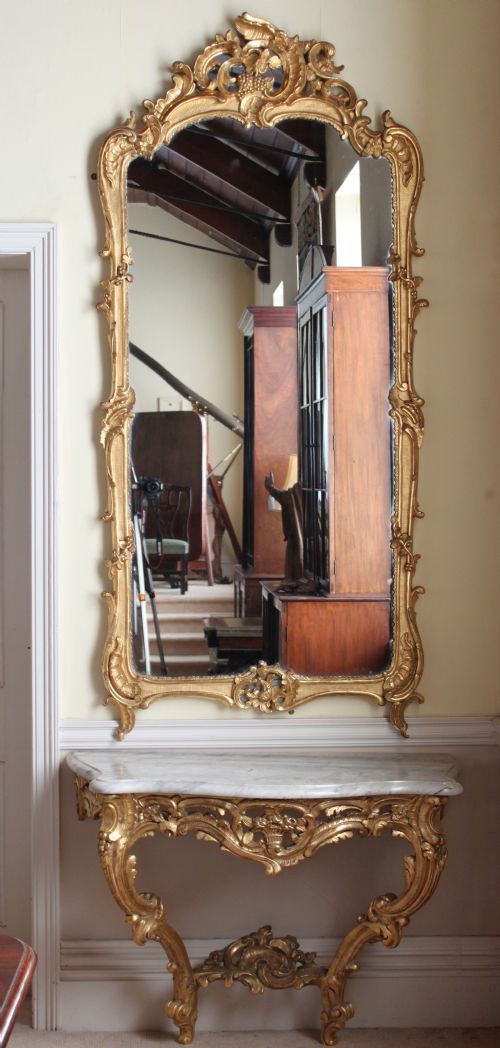 Louis Xvi Console and Mirror