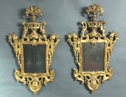 Pair of Antique Girandole Mirrors
