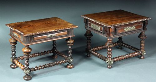 2 Portuguese Low Rosewood Tables