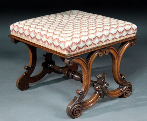 Regency Rosewood X Framed Stool