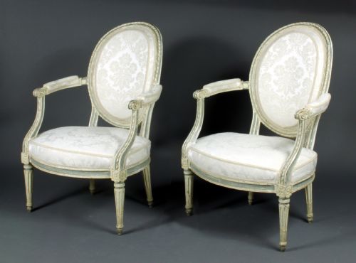 SET OF 4 LOUIS XVI ARMCHAIRS - ADDITIONAL PHOTO 1