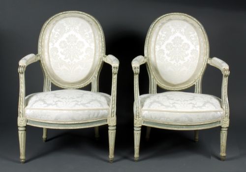 SET OF 4 LOUIS XVI ARMCHAIRS - ADDITIONAL PHOTO 2