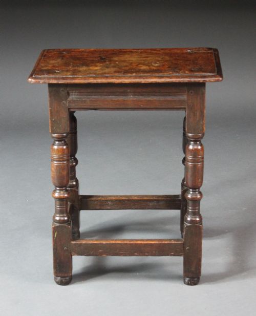17TH CENTURY OAK JOINED STOOL - ADDITIONAL PHOTO 1