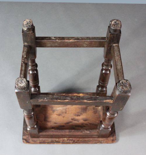 17TH CENTURY OAK JOINED STOOL - ADDITIONAL PHOTO 2