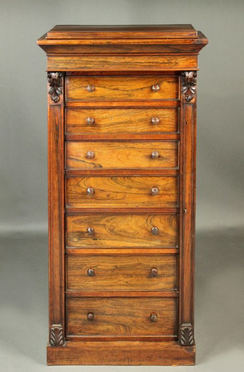 ROSEWOOD WELLINGTON CHEST - ADDITIONAL PHOTO 1