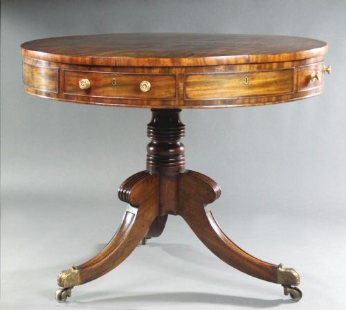 REGENCY MAHOGANY DRUM TABLE - ADDITIONAL PHOTO 1