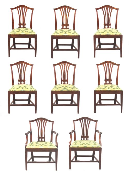 SET OF EIGHT GEORGIAN MAHOGANY DINING CHAIRS - ADDITIONAL PHOTO 1